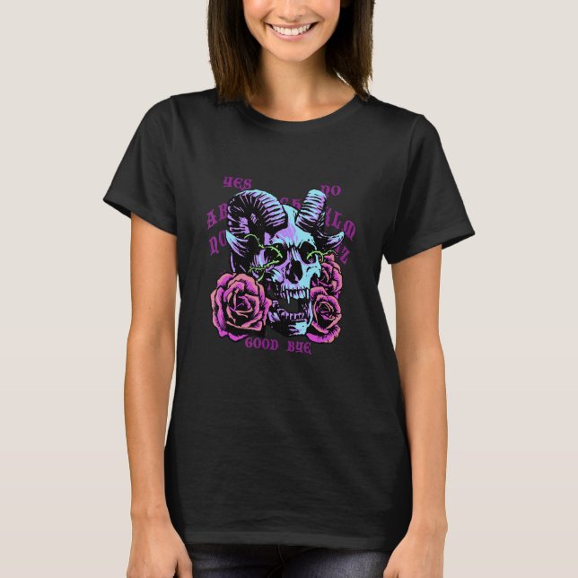 Camiseta Pastel Goth Baphomet Demônio Satânico Diabo Bode C (Frente)