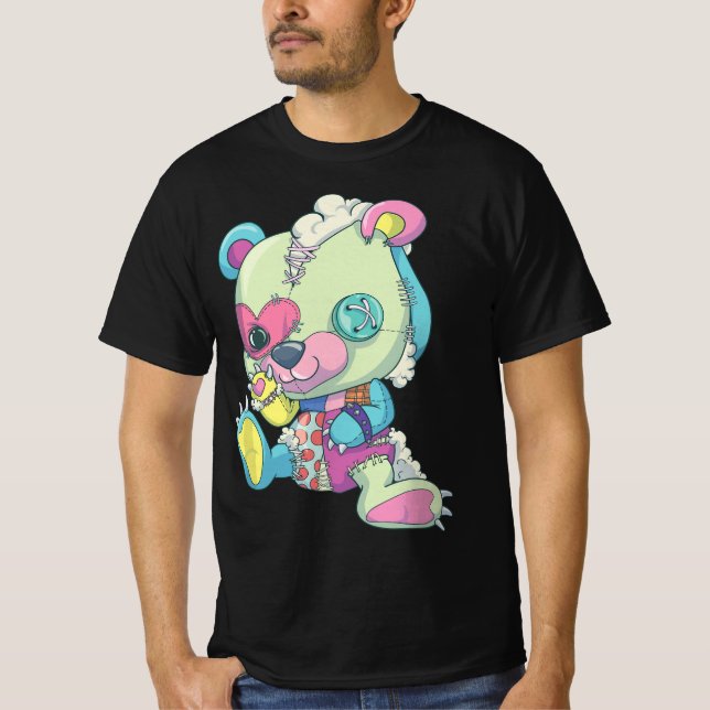 Camiseta Pastel Goth Teddy Bear  (Frente)