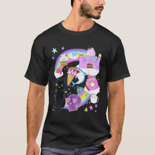 Camiseta Pastel Goth Yami Kawaii Mundo de Doces Assustadore