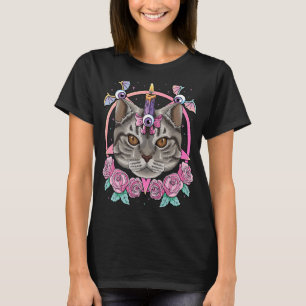 Camiseta Pastel Gótico American Shorthair Pagan Creepy Menh