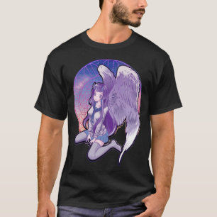 Camiseta Pastel Gótico Angel Horned Devil Anime Kawaii Girl