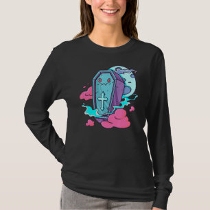 Camiseta Pastel Gótico Estético Pastel Coffin Creepy Moon G