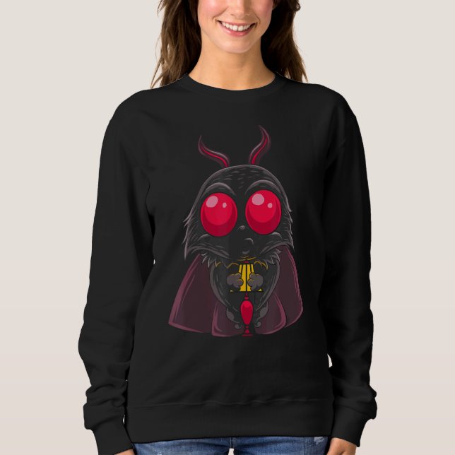 Camiseta Pastel Gótico Lâmpada de Mothman Folklore Cryptid  (Frente)