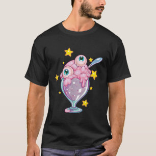 Camiseta Pastel Gótico Milkshake Spooky Monster Assustador