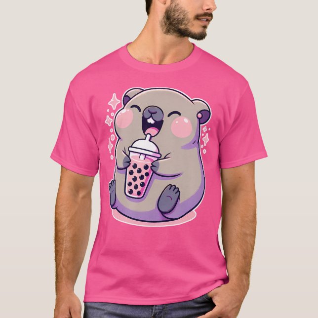 Camiseta Pastel Gótico Wombat Bubble Tea (Frente)