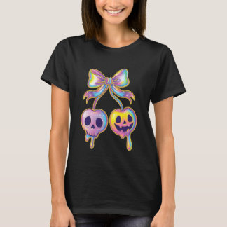 Camiseta Pastel Halloween Skull and Pumpkin Dripping Candy 