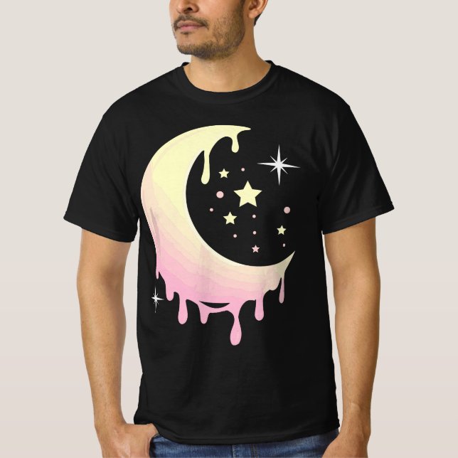 Camiseta Pastel Moon Kawaii Pastel Goth  (Frente)