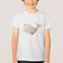 Camiseta Pastel Narwhal Watercolor Illustration