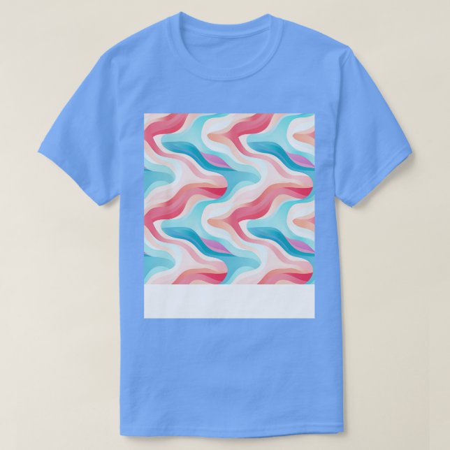 Camiseta Pastel ondula ondas de Abstrato modernas liberadas (Frente do Design)