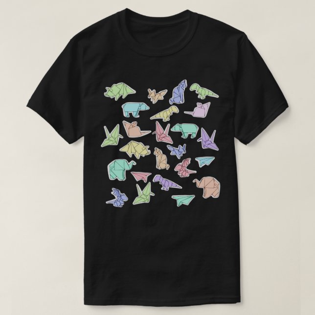 Camiseta Pastel Origami (Frente do Design)