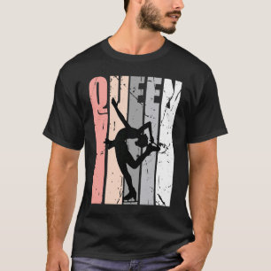 Camiseta Pastel Pink Ice Skating Queen Birthday Themed Prin