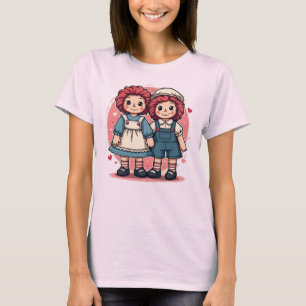 Camiseta Pastel Raggedy Ann & Andy Tee para Mulheres