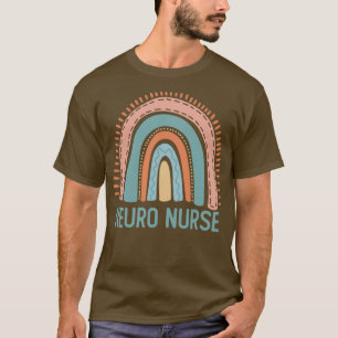 Camiseta Pastel Rainbow Neurology Neuro Enfermeira Clássica