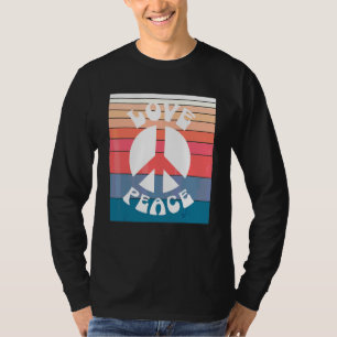 Camiseta Pastel Retro Vintage 60s 70s Hippie do Sinal de Pa