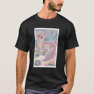 Camiseta Pastel rosa Leopardo Gecko Pet Lizard Cuja Lápida