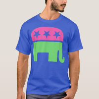 Pastel Rosa Verde-Rosa, Elefante Direito republica