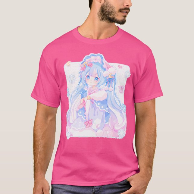 Camiseta Pastel Snow Hatsune Miku (Frente)