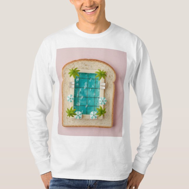 Camiseta Pastel Vaporwave Pool Toast (Frente)