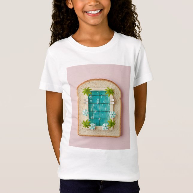 Camiseta Pastel Vaporwave Pool Toast (Frente)