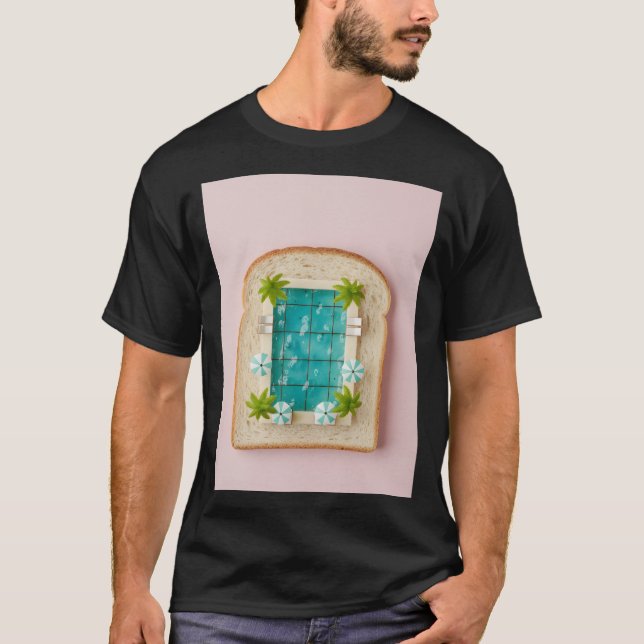 Camiseta Pastel Vaporwave Pool Toast (Frente)
