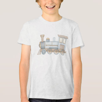 Camiseta Pastel Vintage Steam Train Locomotive Illustration