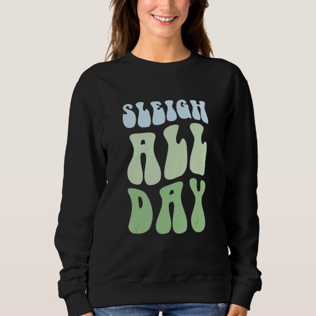 Camiseta Pastel Winter Christmas Sleigh All Day (Frente)