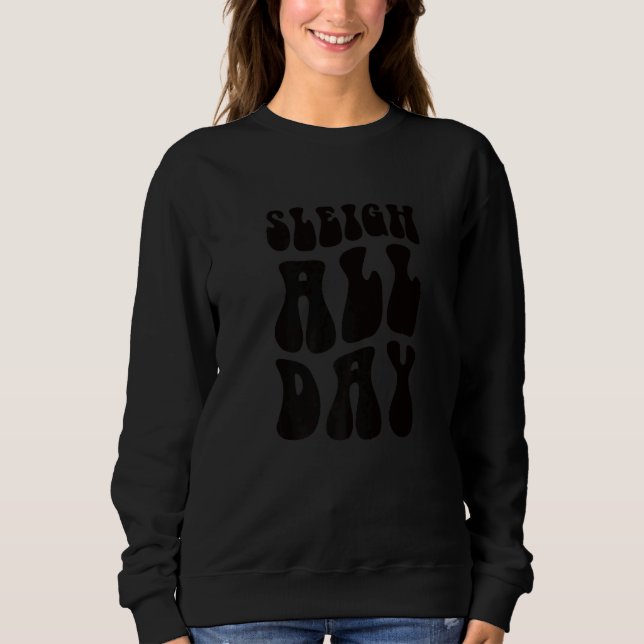 Camiseta Pastel Winter Christmas Sleigh All Day   (Frente)