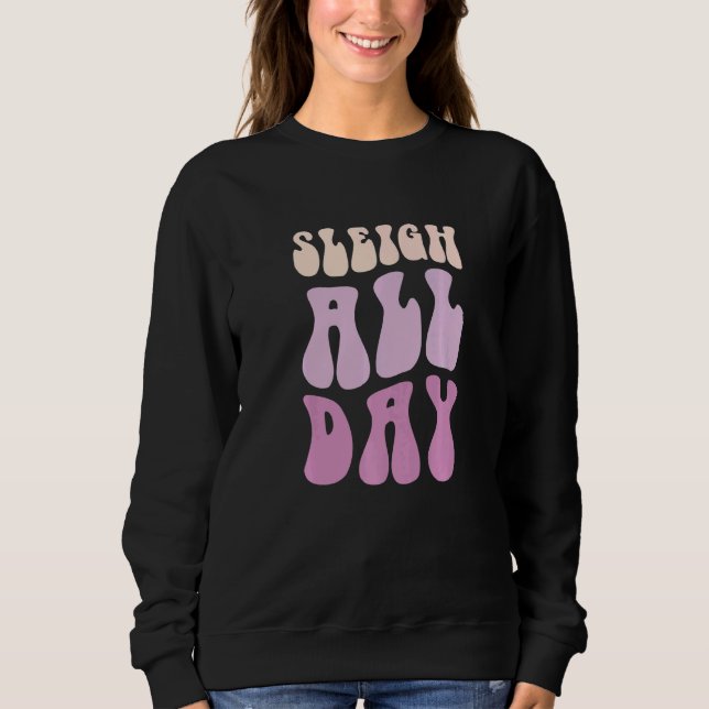 Camiseta Pastel Winter Christmas Sleigh All Day  2 (Frente)