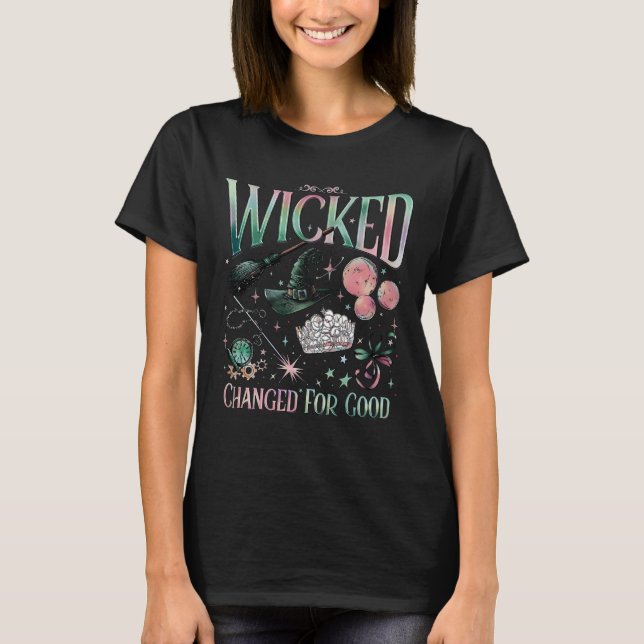 Camiseta Pastel Witchcore Magic Art, Encantado Hat Broom Ti (Frente)