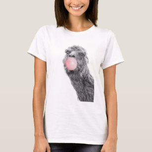 Camiseta Pastilha elástica de sopro da alpaca do lama