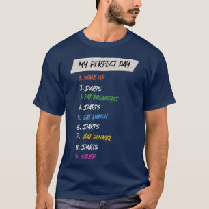 Camiseta Pastime do Meu Dia Perfeito Dardos Hobby Dart Boar