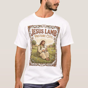 Camiseta Pasto de Cordeiro Jesus Fofo Pasto de Cordeiro Jes