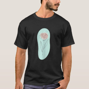 Camiseta Pasto de Linha da Flor Boho Minimalístico Boho Tul