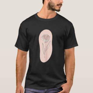 Camiseta Pasto de Linha da Flor Boho Minimalístico Boho Tul