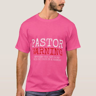 Camiseta Pastor Adverte Igreja Fé Religiosa Jesus Engraçado