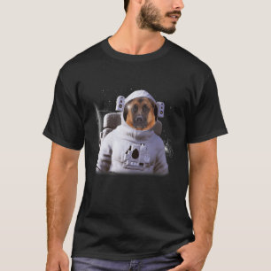 Camiseta Pastor Alemão Astronauta Profundo No Espaço Cósmic