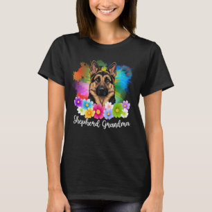 Camiseta Pastor Alemão Avó Flores Pastor Alemão Av