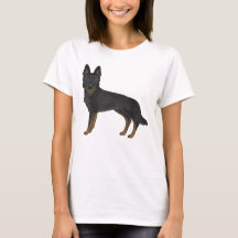 Pastor Alemão Bi-Preto Cachorro de Desenho Animado