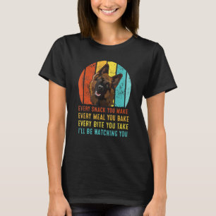 Camiseta Pastor Alemão Cada Lanche Que Você Faz Eu Estarei