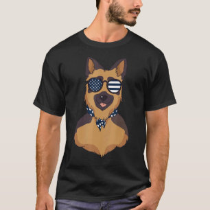 Camiseta Pastor Alemão Cães Militares Americanos K9 Polícia