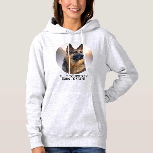 Camiseta Pastor Alemão Construído para Proteger (Frente)