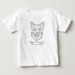 Camiseta Pastor Alemão, Construído para Proteger, Nascido p