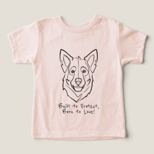 Camiseta Pastor Alemão, Construído para Proteger, Nascido p