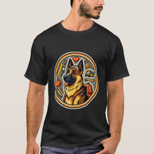 Camiseta Pastor Alemão De Volta à Escola Meninos Meninas Pr