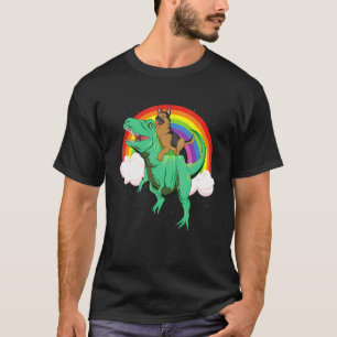 Camiseta Pastor Alemão E Dinossauro - Dono de Cachorro Aman