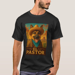 Camiseta Pastor Alemão El Pastor Wild West Cowboy Western