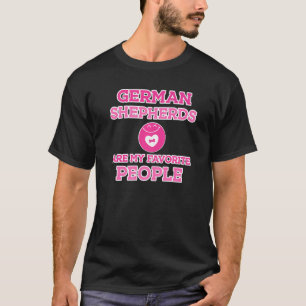 Camiseta Pastor Alemão Engraçado São Minhas Pessoas Favorit