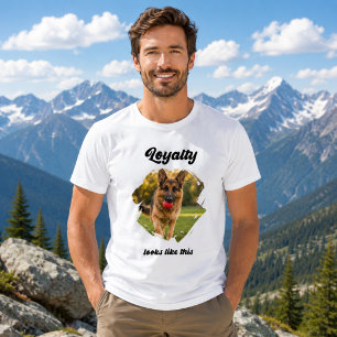 Camiseta Pastor Alemão GSD Foto Lealdade