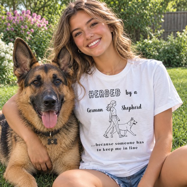 Camiseta Pastor Alemão humor GSA (Criador carregado)
