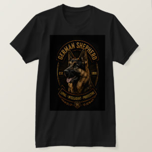 Camiseta Pastor Alemão Leal Inteligente Cão Protetor